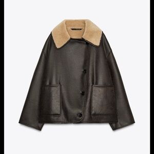 Zara Brown leather jacket
